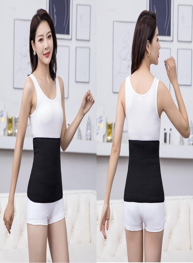 PURFUN Thermal Fleece Lining Abdomen Back Warmer Belt Men Women Winter Dance Yoga Waistband Elastic Waist Binder Lumbar Support Belt Rheumatic Back Pain Brace Abdominal Stomach Kidney Warmer Protector Band - Image 3